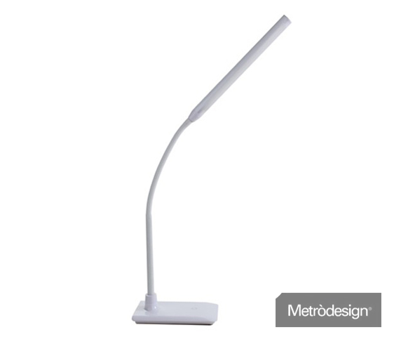 Lampada da tavolo sottile, flessibile, dal design moderno e finiture eleganti